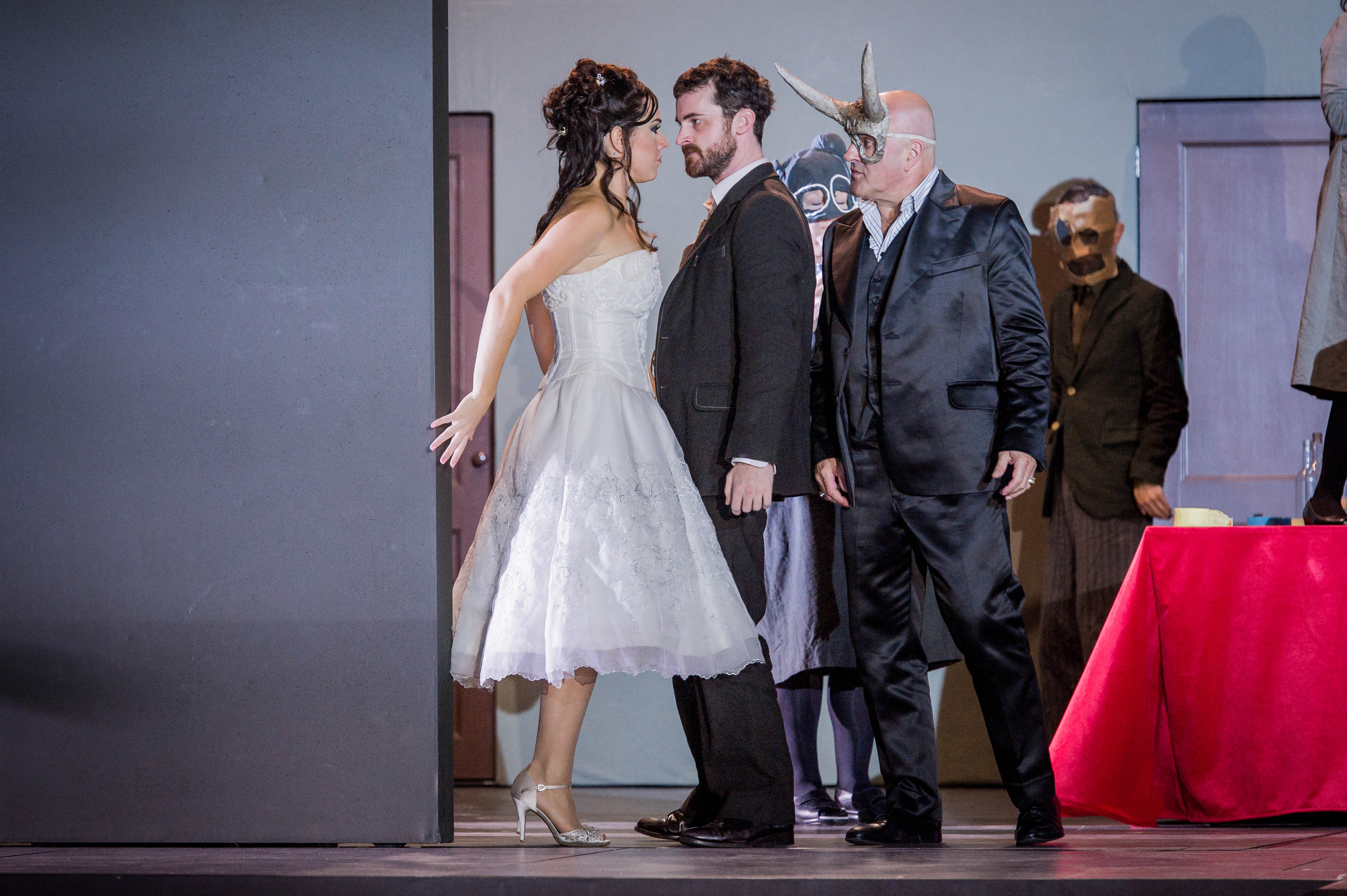 ENO Don Giovanni Mary Bevan Nicholas Crawley and Christopher Purves (c) Robert Workman