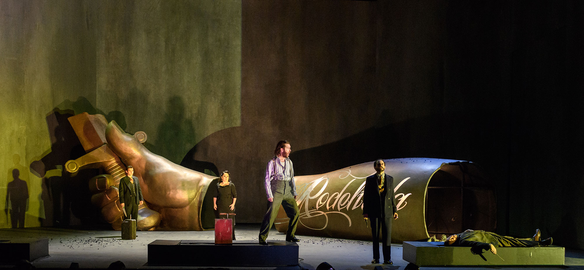 ENO Rodelinda Matt Casey, Rebecca Evans, Tim Mead, Juan Sancho (c) Jane Hobson