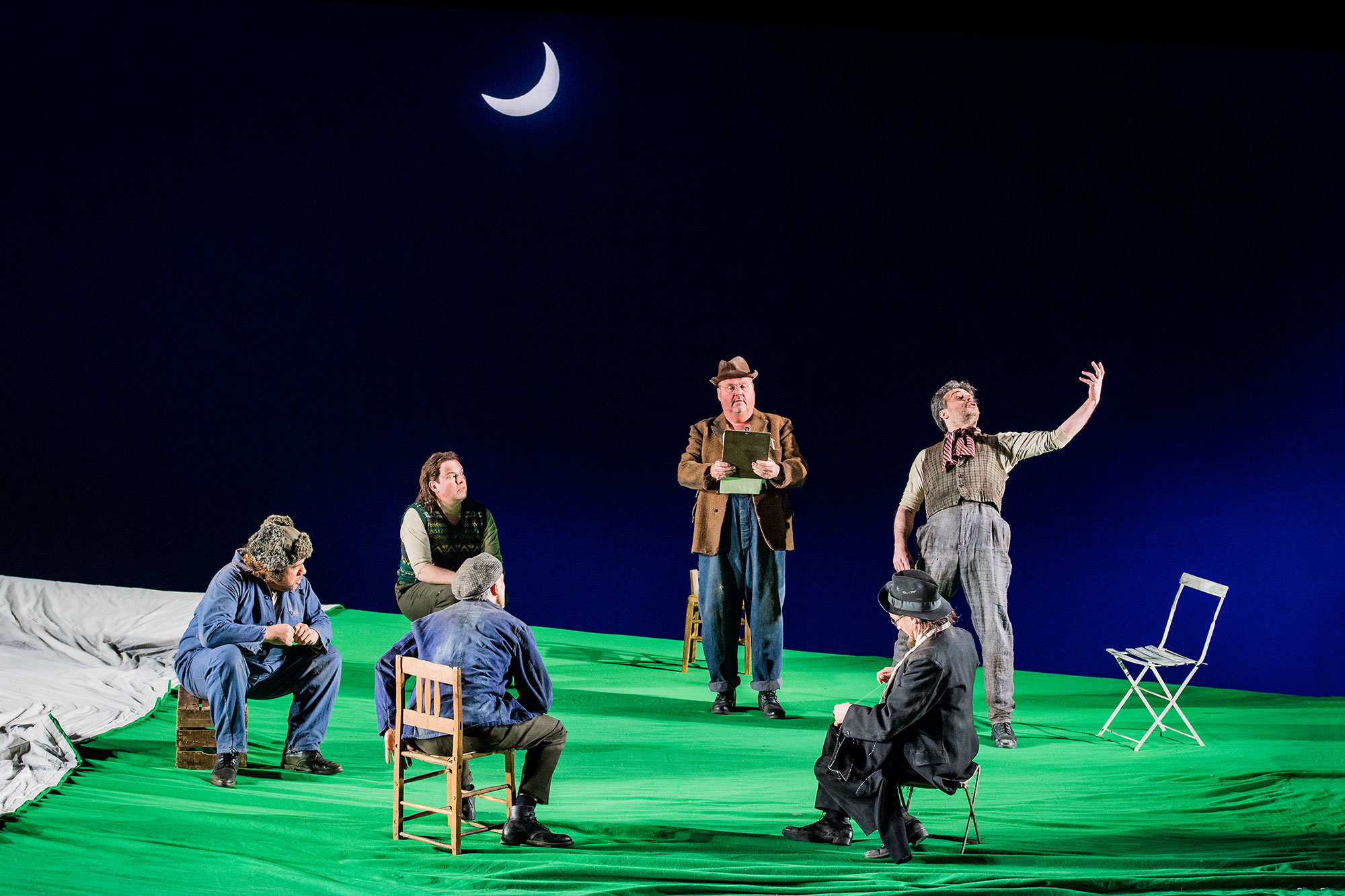 ENO A Midsummer Night's Dream Jonathan Lemalu Robert Murray Timothy Robinson Graeme Danby Simon Butteriss Joshua Bloom 3 (c) Robert Workman