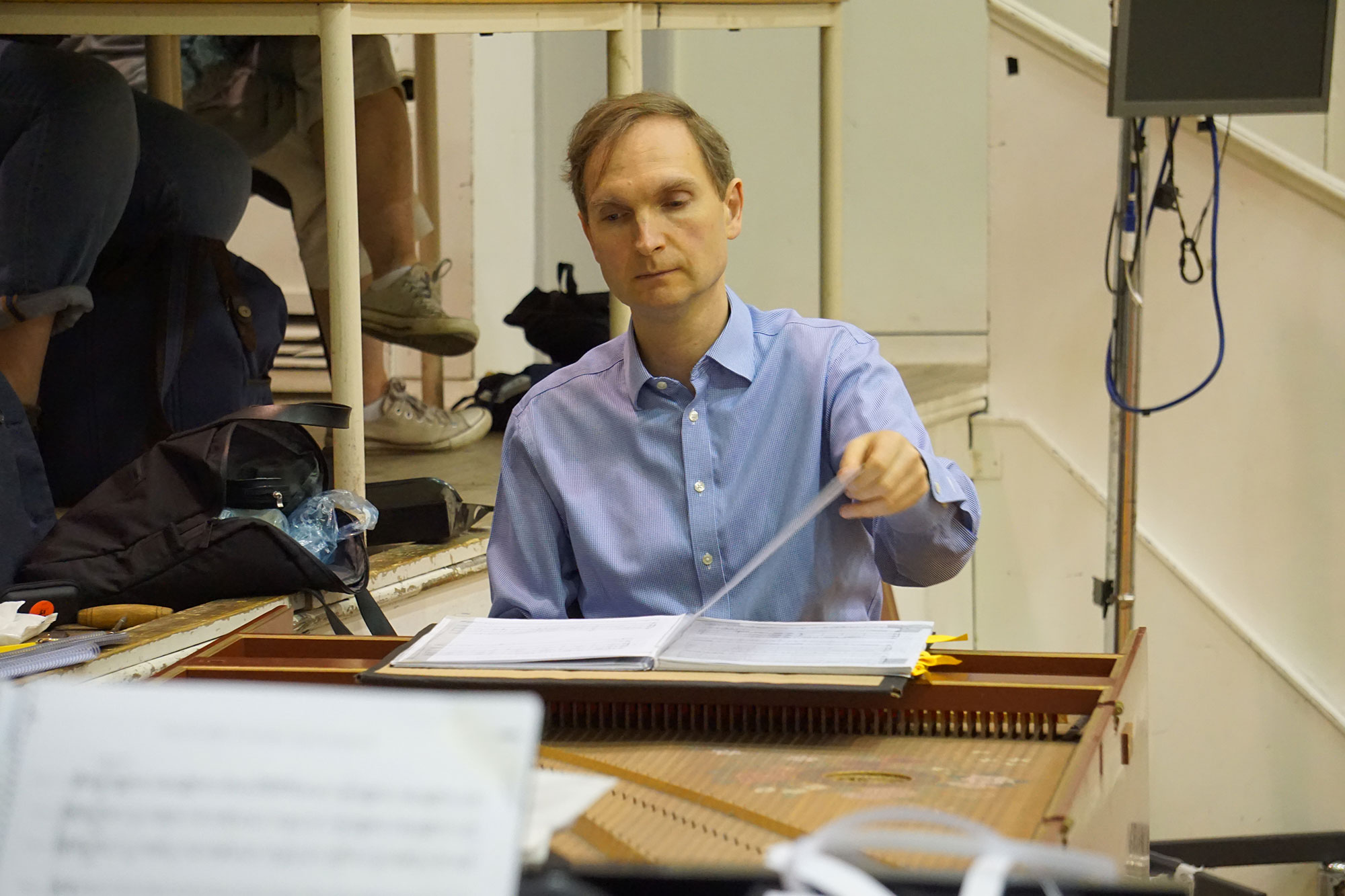 ENO Studio Live: Acis and Galatea - Conductor Nicholas Ansdell-Evans on the Harpsichord