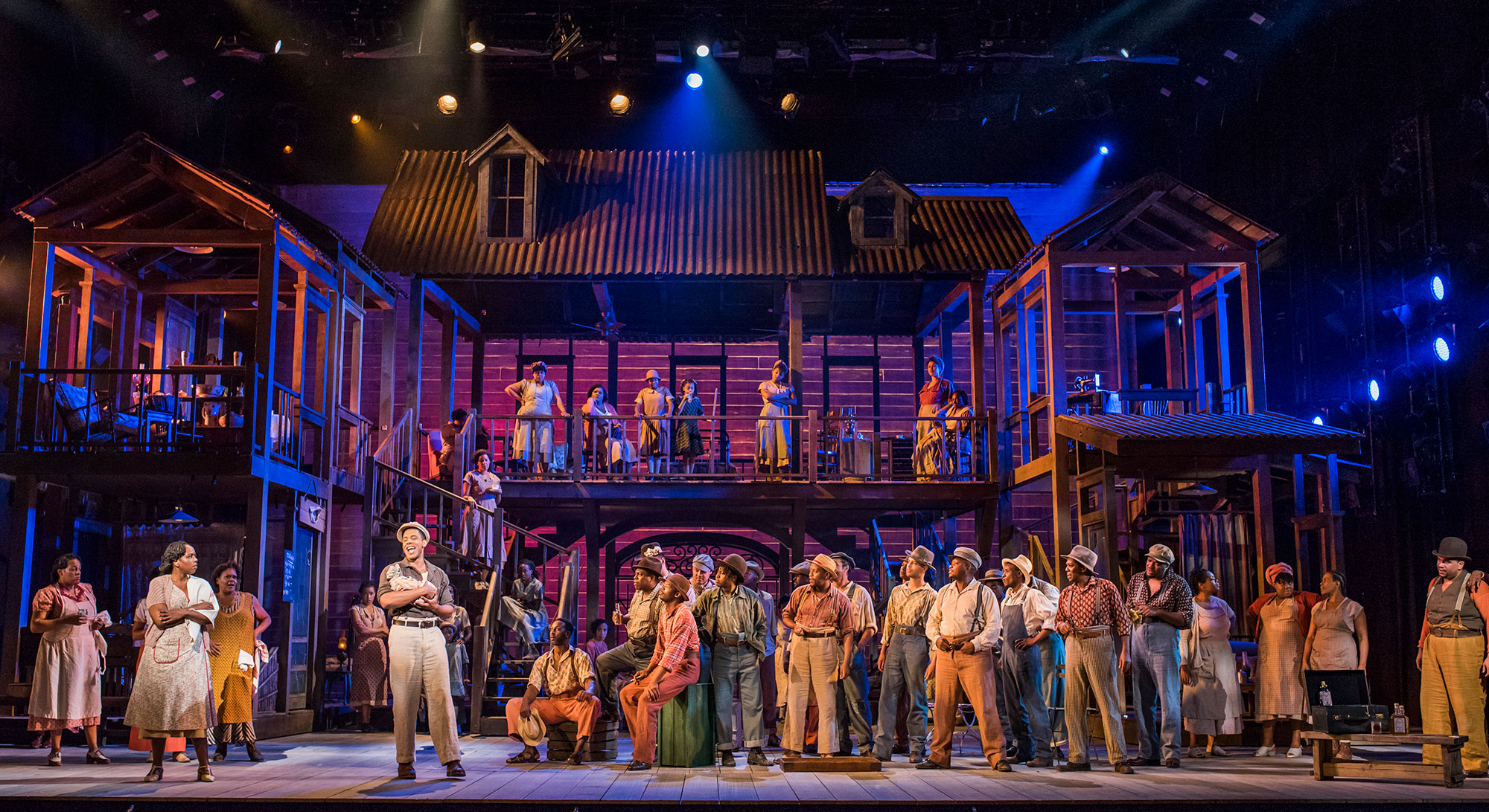 ENO Porgy and Bess: Nadine Benjamin Donovan Singletary and Chorus members (c) Tristram Kenton