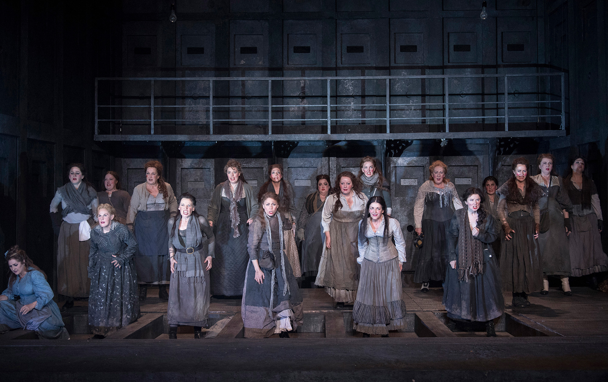 ENO 2018/19 Jack the Ripper: The Women of Whitechapel: ENO Chorus members © Alastair Muir