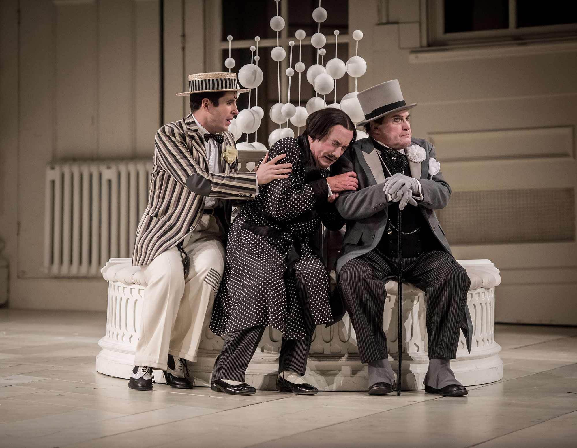 ENO The Mikado 2019, Elgan Llŷr Thomas, Richard Suart, Andrew Shore © Genevieve Girling