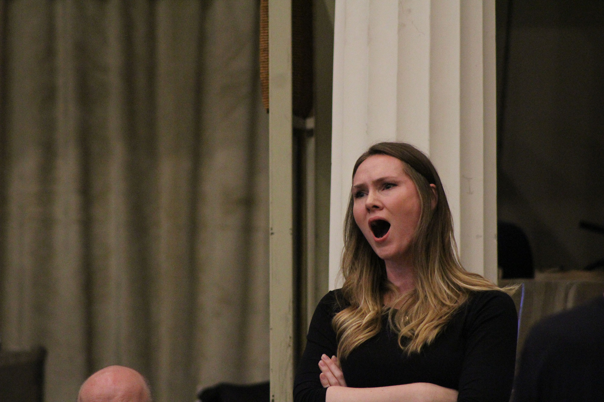 5 / 9 ENO1920 The Mask of Orpheus: Marta Fontanals-Simmons singing in rehearsals