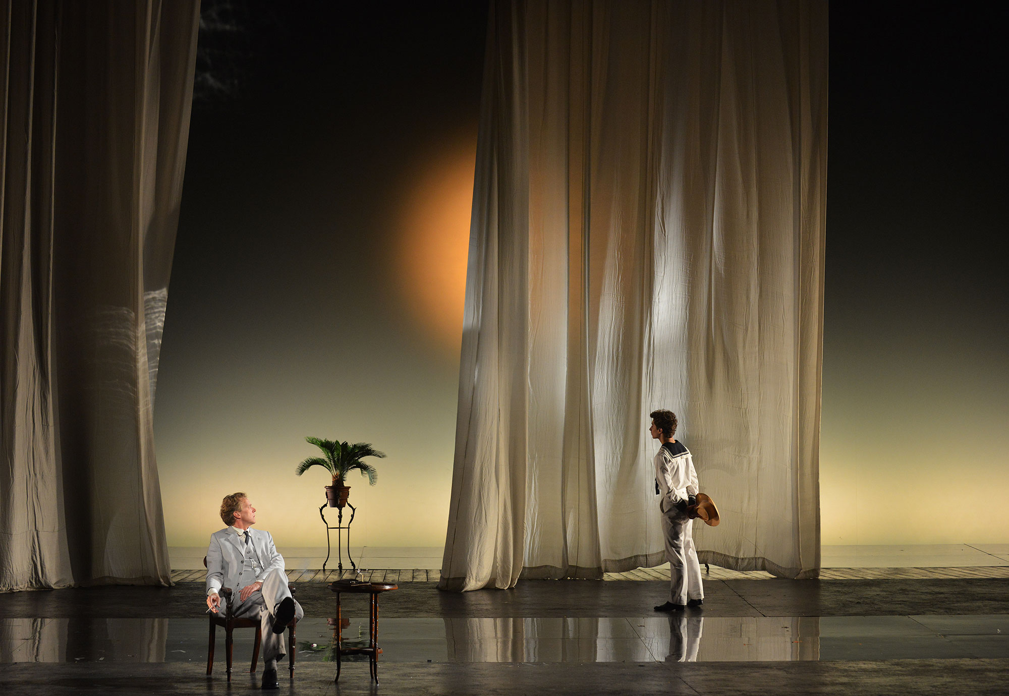 ENO Death in Venice 2013 John Graham Hall Sam Zaldivar (c) Hugo Glenndinning