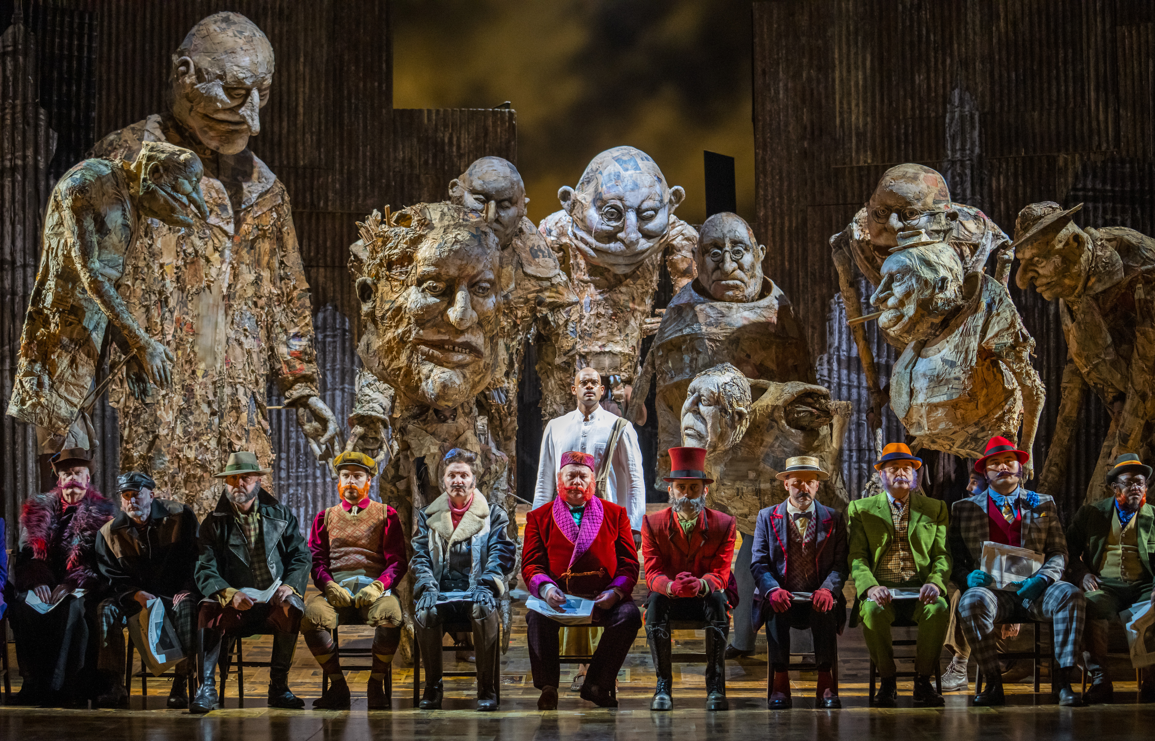 A scene from Satyagraha by Philip Glass @ London Coliseum. An English National Opera production. Directed by Phelim McDermott. Conductor, Carolyn Kuan. (Opening 14-10-2021) ©Tristram Kenton