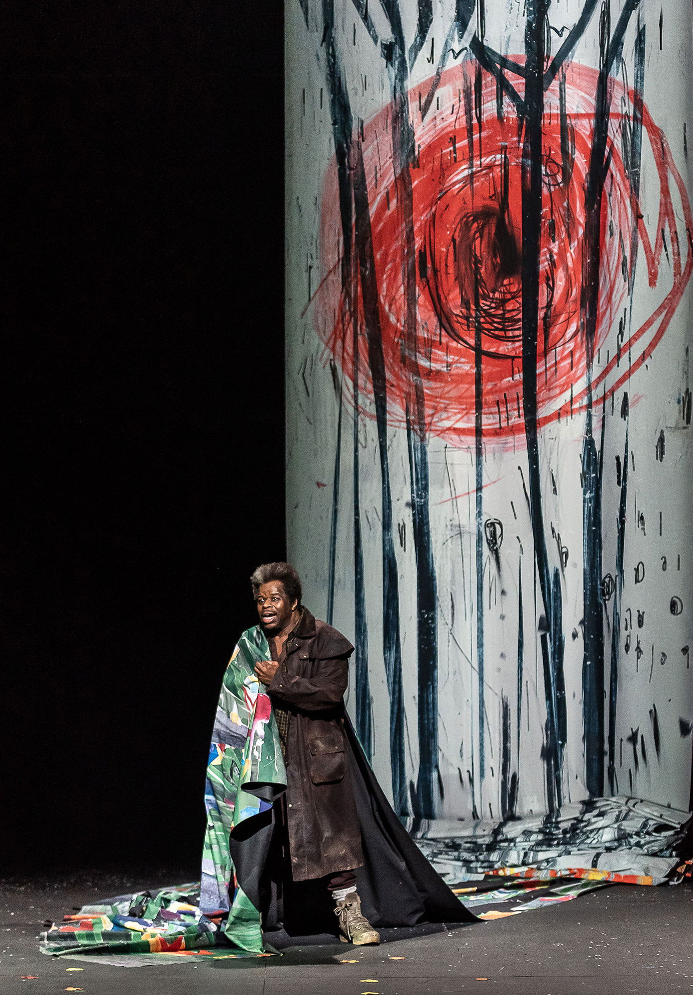 ENO2122 The Cunning Little Vixen: Lester Lynch as Forester © Clive Barda