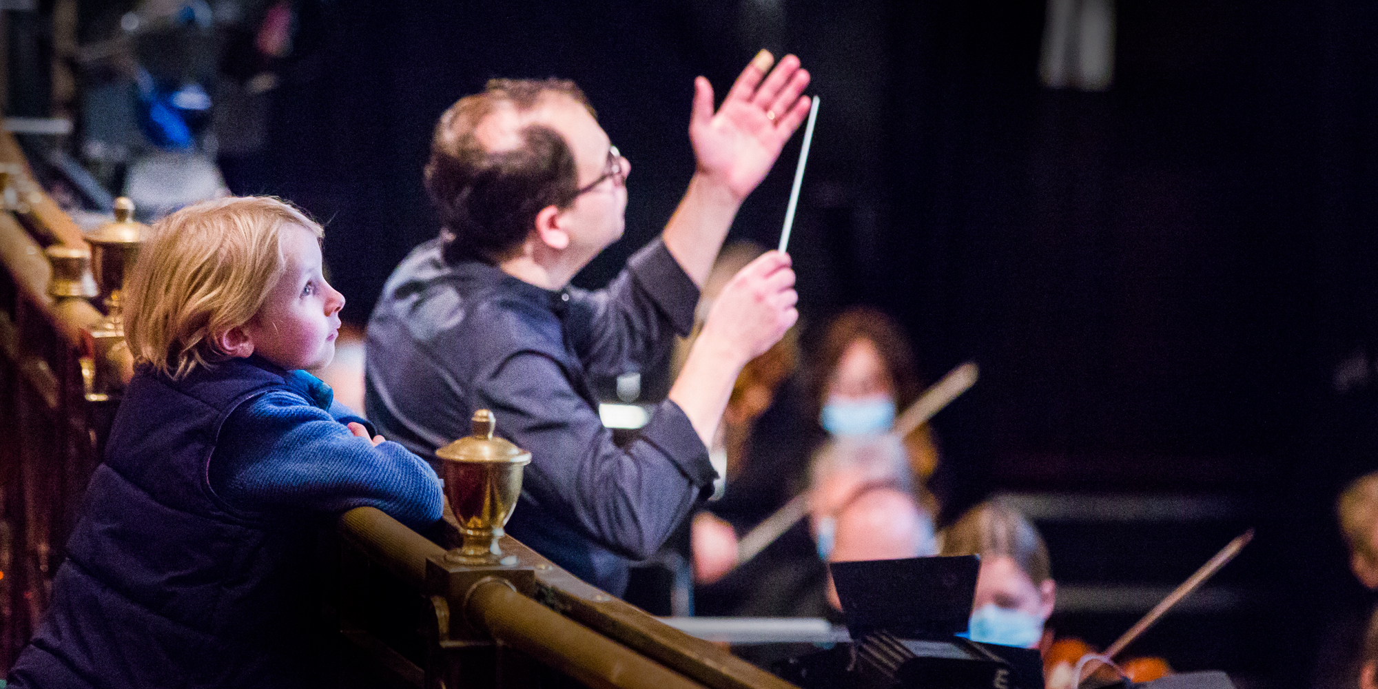 Conductor in the orchestra pit
