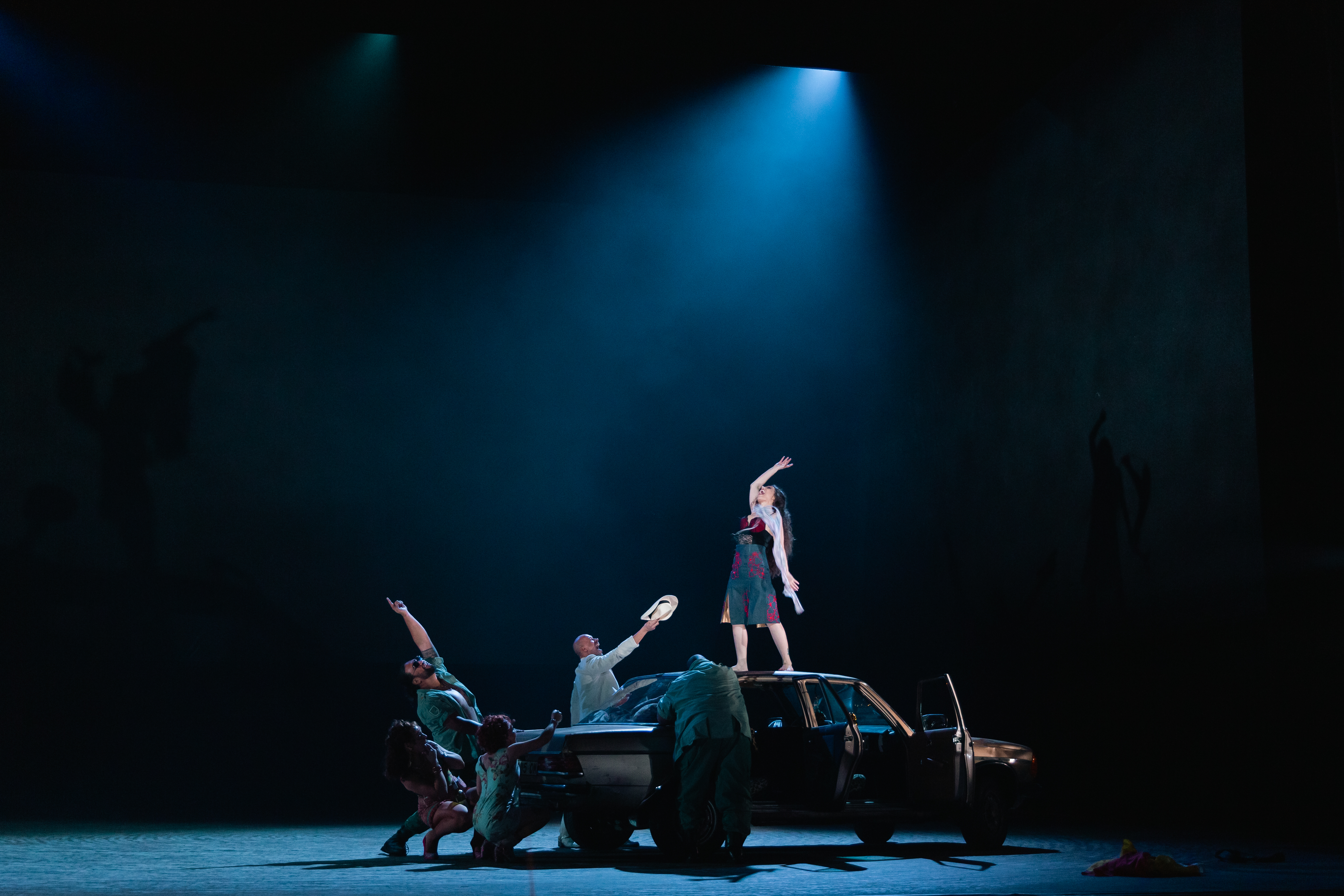 ENO Carmen: Niamh O’Sullivan, Benson Wilson, Alexandra Oomens, Dean Street, Keel Watson, Ginger Costa-Jackson © Adiam Yemane