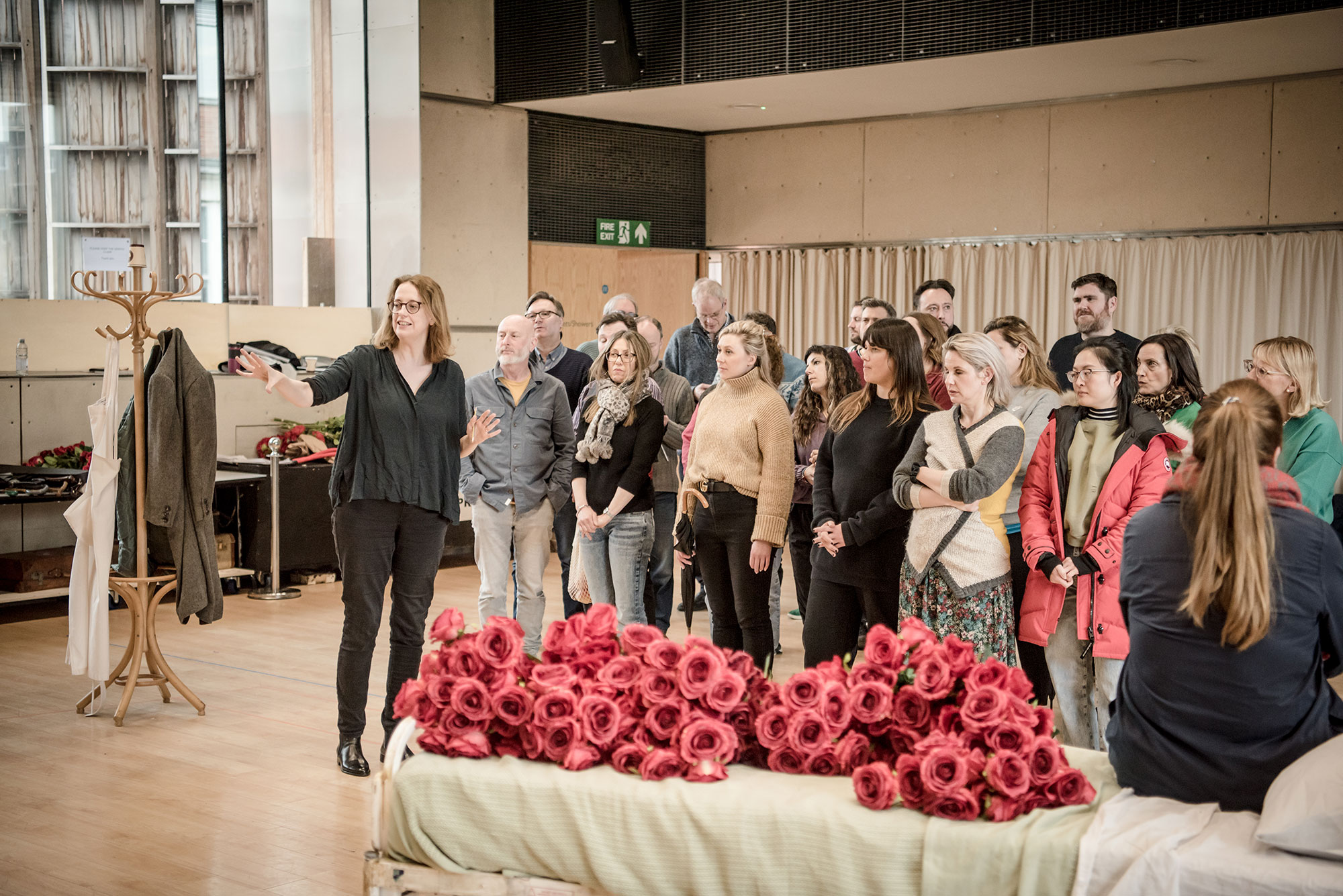 Annilese-Miskimmon and cast in rehearsals.