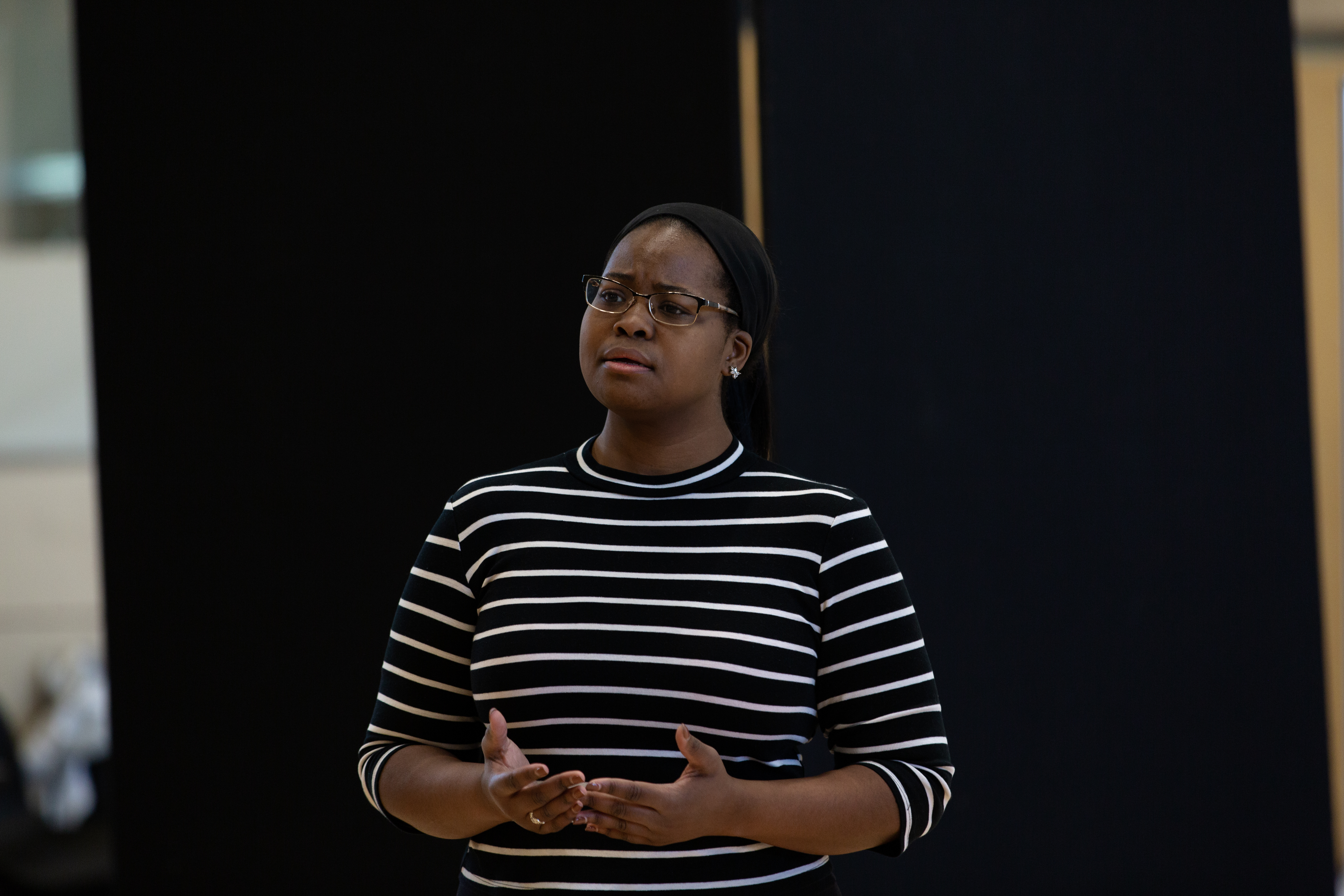 ENO Blue 2223, rehearsals, Chanáe Curtis © Adiam Yemane