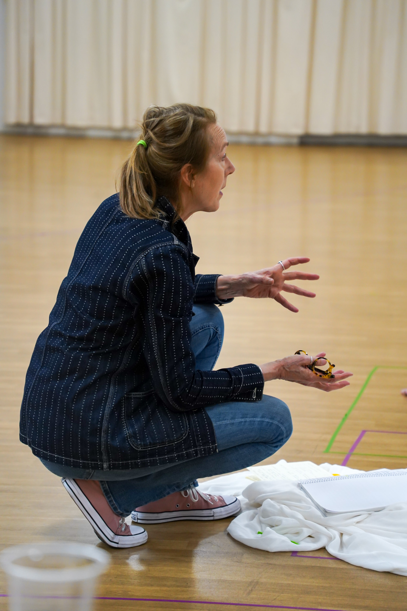 Rehearsal Images of Director Isabella Bywater