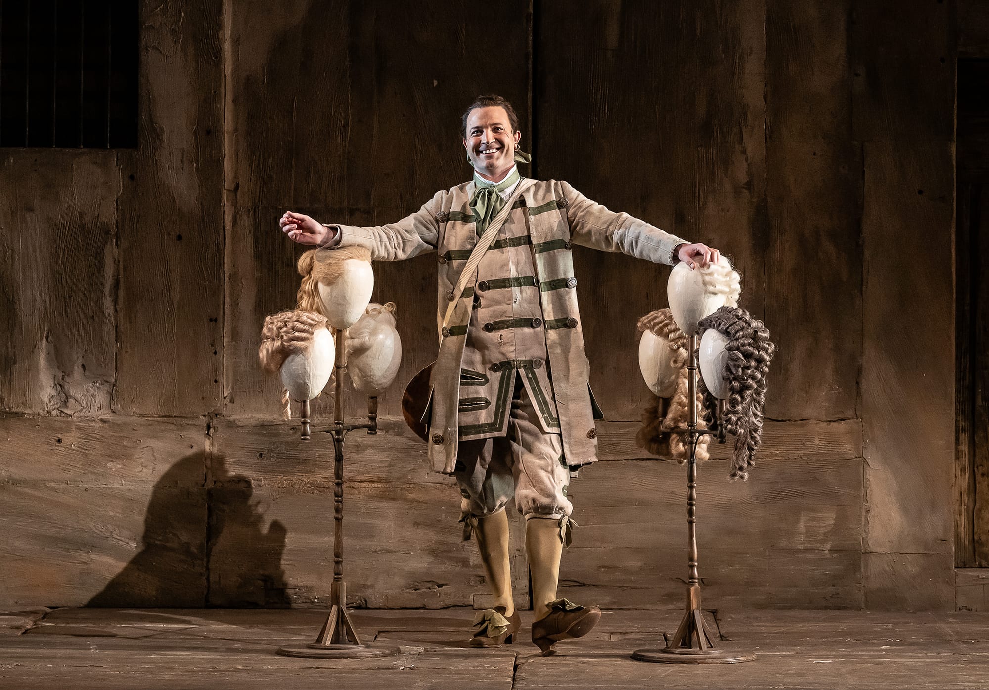 Figaro's aria - "Here at your service" or 'Largo al factotum' from Rossini’s The Barber of Seville performed in English by Charles Rice with the Orchestra of ENO conducted by Olivia Clarke.