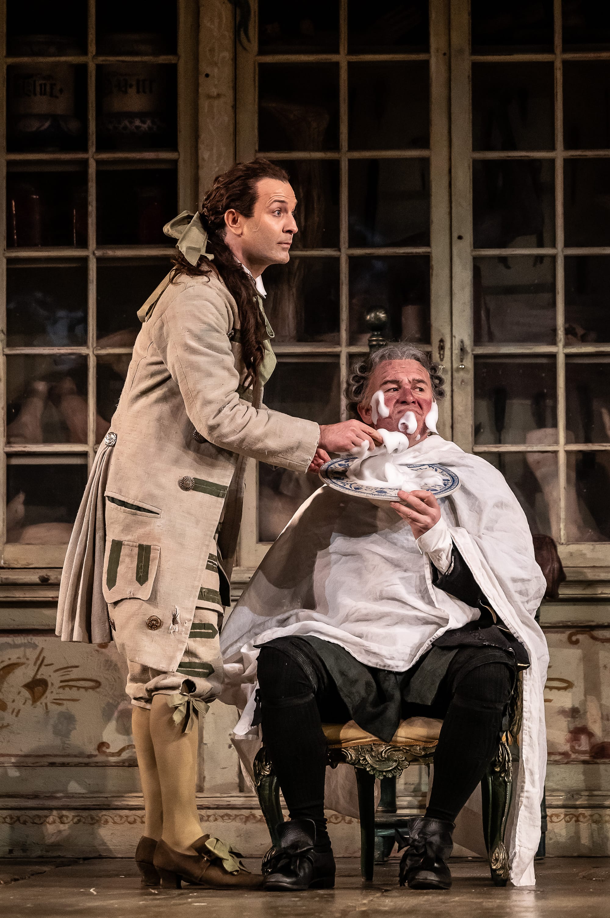 Charles Rice, Simon Bailey, ENO’s The Barber of Seville 2024 © Clive Barda
