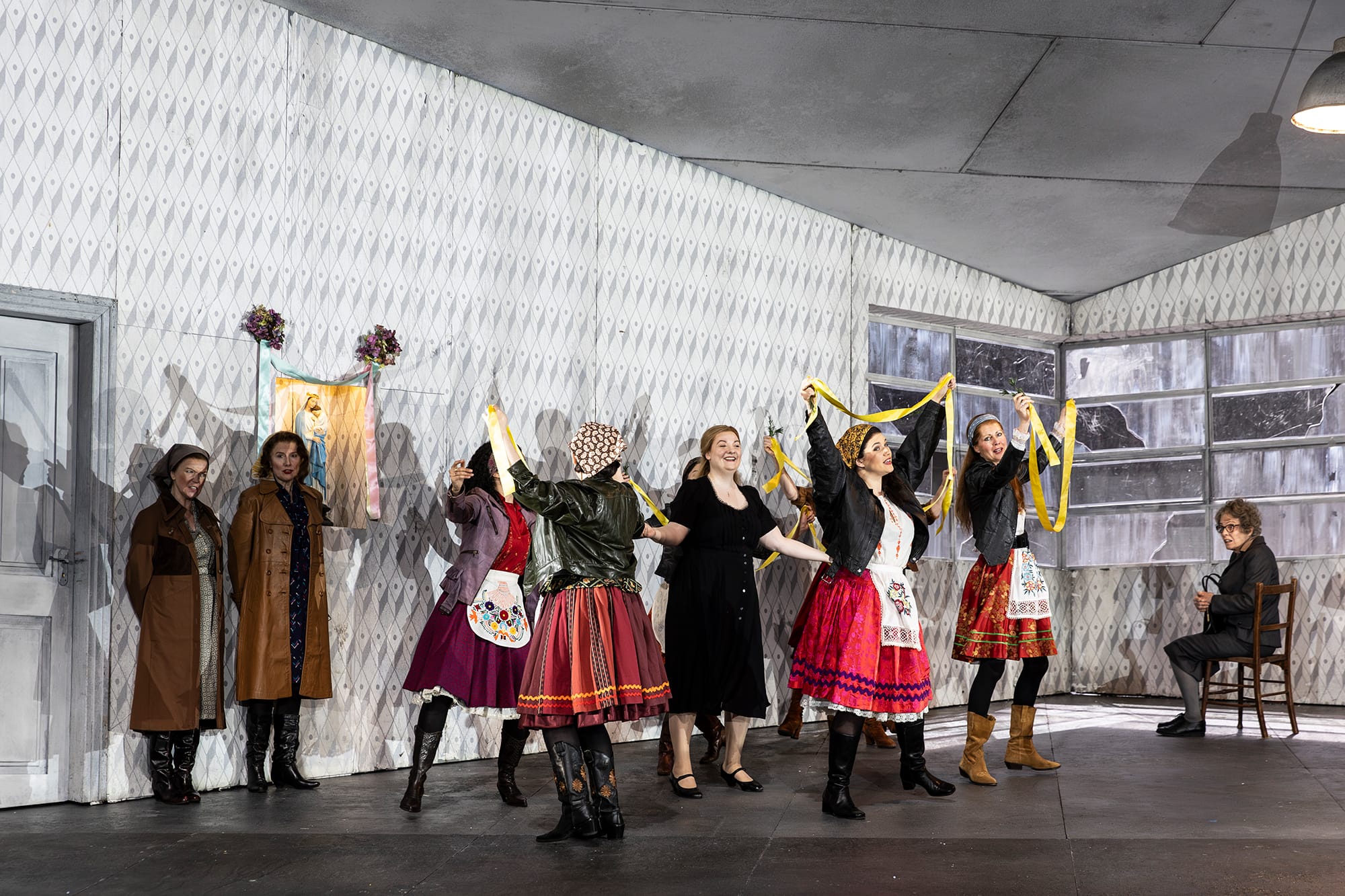 The femaleast of ENO’s Jenufa, dancing